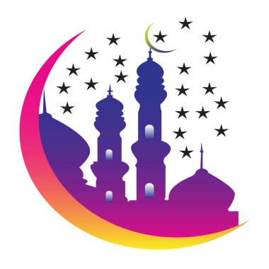 Ramazan Mübarek arkaplan, cami silueti