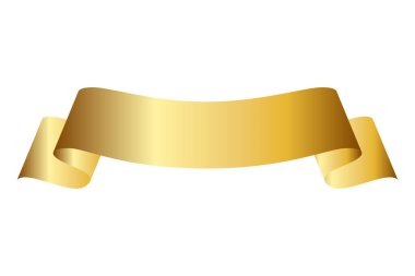 Altın kurdele ikonu. vektör illüstrasyonu