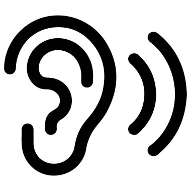 kulak simgesi vektör illüstrasyonu