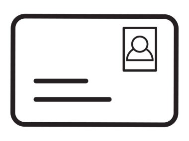 kimlik kartı vektör simgesi