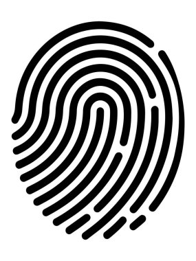parmak izi ikonu vektör illüstrasyonu