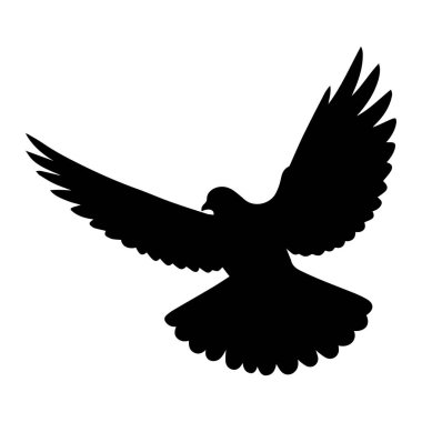 Siluet kartal uçan ikon