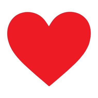 Kalp ikonu. Vektör çizimi. kalp işareti