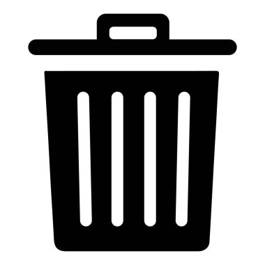 Çöp kutusu vektör simgesi