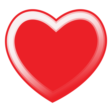 Kırmızı aşk kalp simgesi