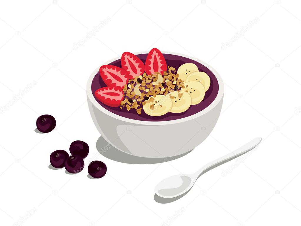 Acai bowl special — Stock Vector © Draftmm #121419818