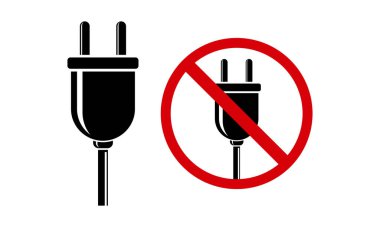 Güç kısıtlaması ve güvenlik uyarısını sembolize eden bir bağlantı buji simgesi yok, uyarı etiketleri, eğitim görselleri ve enerji veya cihaz kullanımı hakkında bilinçlendirme kampanyaları için mükemmel.