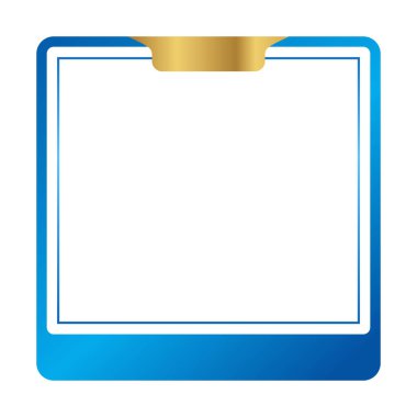 Prim stiline sahip mavi ve altın gradyan ürün çerçevesi, kurumsal ürün vitrini, pazarlama malzemeleri veya tanıtım posterleri için ideal.