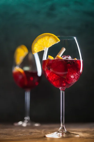 Glasses of spanish sangria — Stock Photo, Image