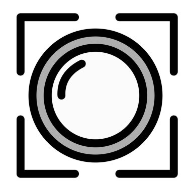 Bu simge odak noktasındaki bir kamera lensini temsil ediyor. Fotoğrafla ilgili projeler için mükemmel. Uygulamalar ya da web siteleri için ideal bir modern tasarım..