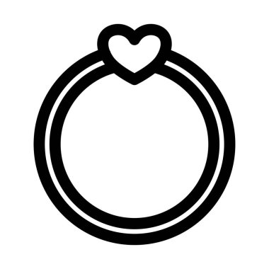 Nişan yüzüğü - temiz ve modern sevgililer günü simgesi.