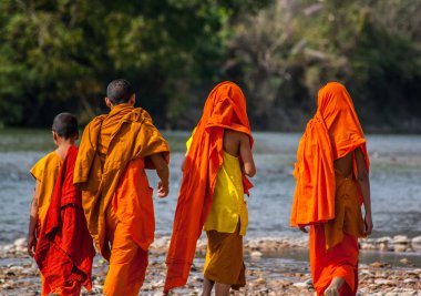 Büyüleyici Laos rahipler