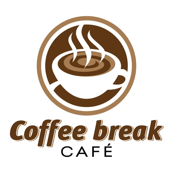 コーヒー ブレーク カフェ ロゴタイプ — ストックベクタ