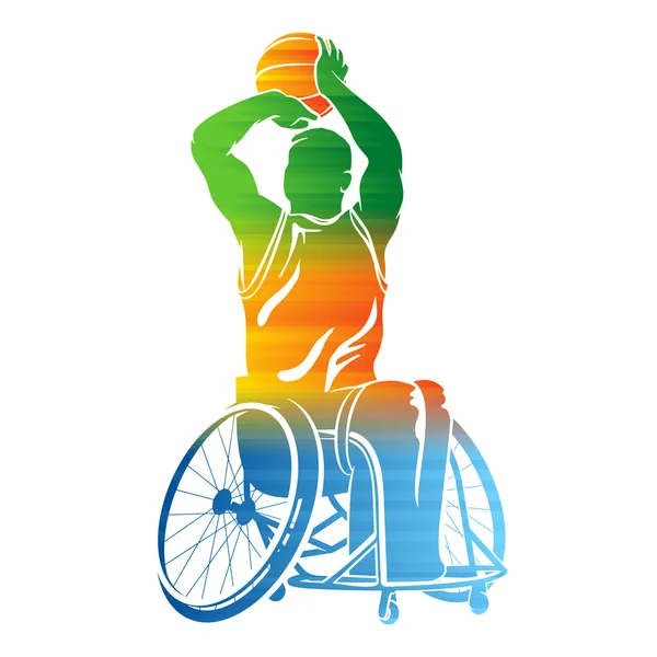 Niepełnosprawnych koszykarz — Wektor stockowy