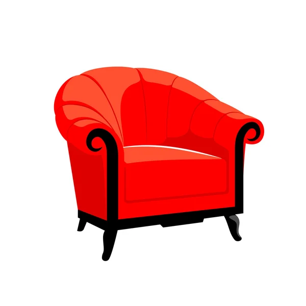 红色经典皇家扶手椅 — 图库矢量图片