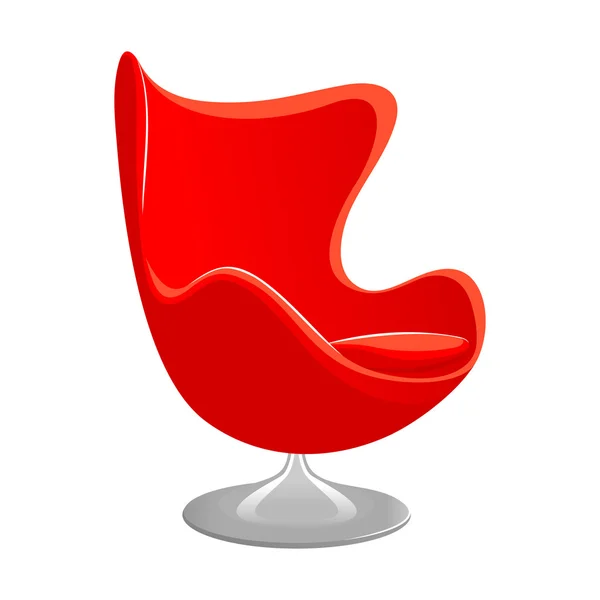 Sillón rojo moderno — Vector de stock