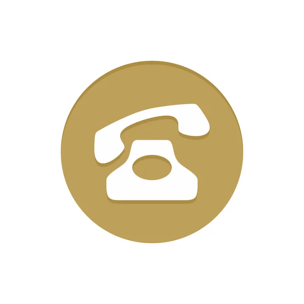Χρυσό διάνυσμα εικονίδιο κλήση τηλέφωνο — Διανυσματικό Αρχείο
