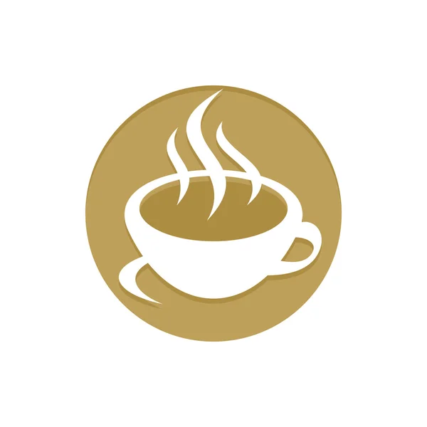 Gold Kaffee-Ikone. Sammlung goldener Web-Icons — Stockvektor