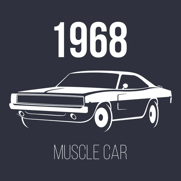 Αμερικανικό αυτοκίνητο μυών 1968 — Διανυσματικό Αρχείο