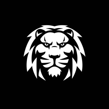 Aslan başlı lüks logo simgesi vektör illüstrasyonu