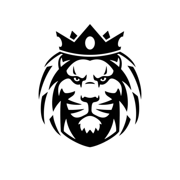 Aslan başı logo simgesi vektör illüstrasyonu — Stok Vektör