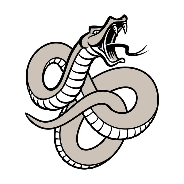 Sinal de tatuagem de cobra ilustração vetorial desenhada à mão isolada —  Vetores de Stock