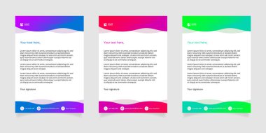 Modern şirket kırtasiyesi, antetli kağıtlar, belge şablonları. Şirket markalaşması, pazarlama materyalleri ve ofis kimlik sunumları için uygun profesyonel minimalist tasarım.