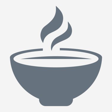 Yükselen buharlı bir kase sıcak çorba.