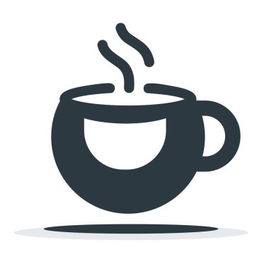 Kahve kupası, sıcak içecek ve yükselen buhar..