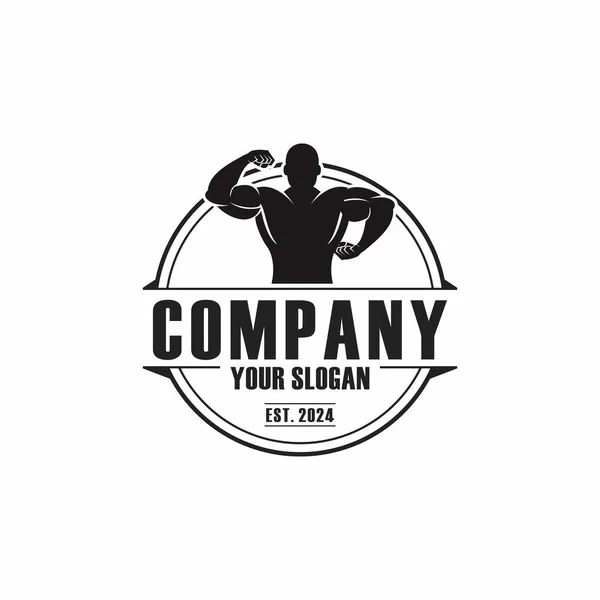 Fitness logosu, spor salonu logosu vektörü