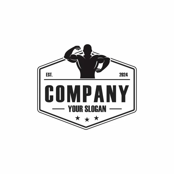 Fitness logosu, spor salonu logosu vektörü