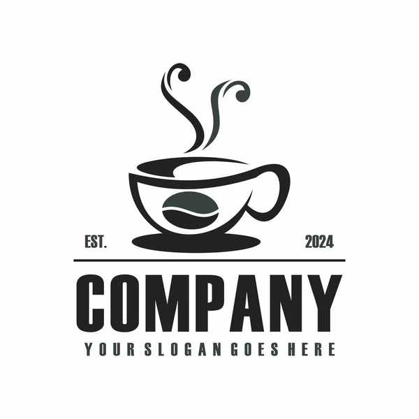 Kahve logosu, kafe logosu vektörü