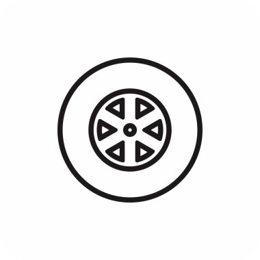 Tekerlek simgesi, lastik simgesi vektörü