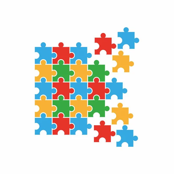 yapboz parçaları logosu, bulmaca logosu