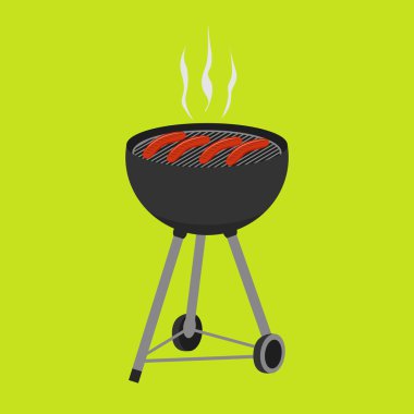 Barbekü Izgara vektör çizim.