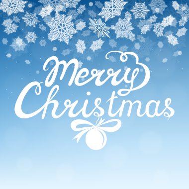 kar taneleri ile yılbaşı tebrik kartı.