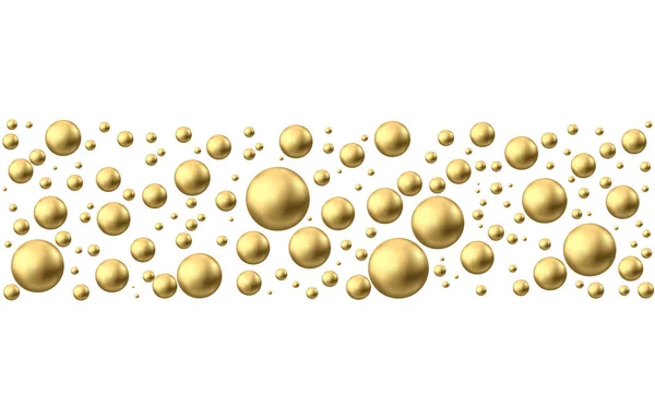 Χρυσή Σφαίρα Φυσαλίδα Πετρελαίου Απομονωμένη Λευκό Φόντο Χρυσή Γυαλιστερή Μπάλα — Διανυσματικό Αρχείο