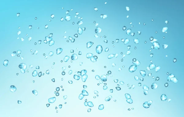 Zuurstofluchtbellen Stromen Water Een Witte Achtergrond Fizzy Schittert Zee Aquarium — Stockvector