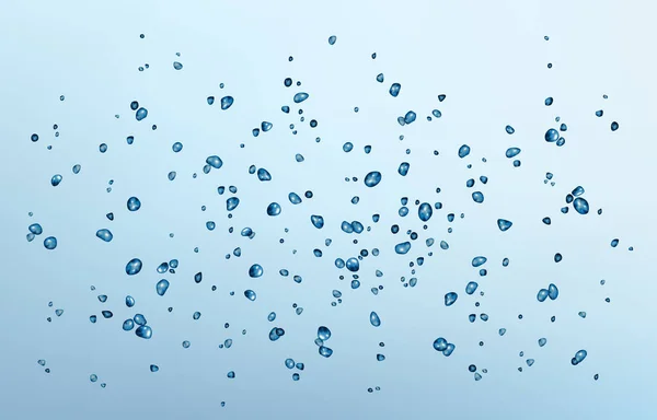Φυσαλίδες Οξυγόνου Ρέουν Στο Νερό Λευκό Φόντο Αστραφτερές Λάμψεις Στη — Διανυσματικό Αρχείο