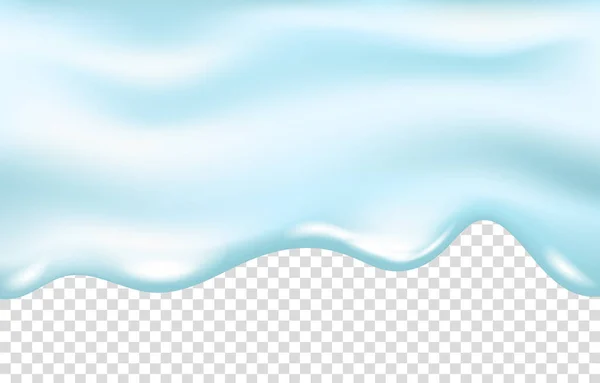 Tropfendes Wasser Isoliert Auf Transparentem Hintergrund Blaue Farbe Schleim Tropfen — Stockvektor