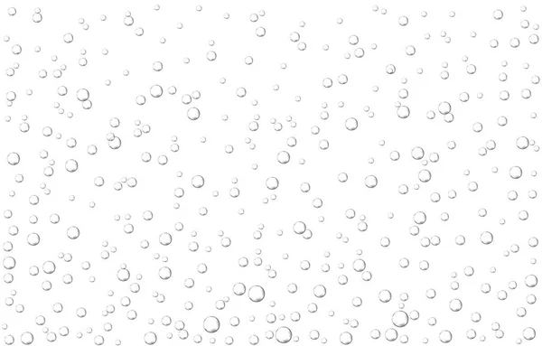 Las Burbujas Aire Oxígeno Fluyen Agua Sobre Fondo Blanco Fizzy — Archivo Imágenes Vectoriales