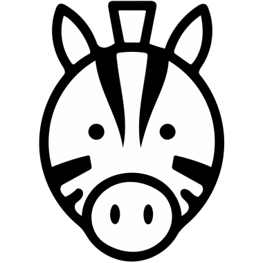 Yaratıcı tasarım projeleri için komik zebra domuz suratlı çizgi film karakteri