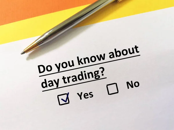 One person is answering question about trading. He knows about day trading.