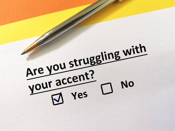 One person is answering question. He is struggling with his accent.