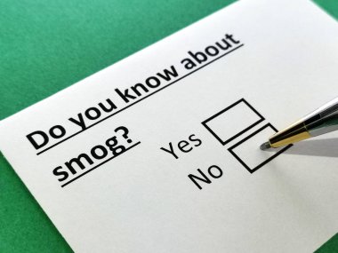 Bir kişi sis hakkındaki soruyu cevaplıyor..