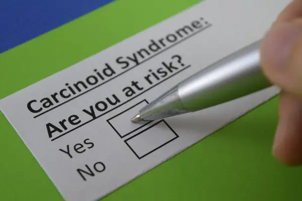 Dedo Responde Una Pregunta Sobre Síndrome Carcinoide — Foto de Stock