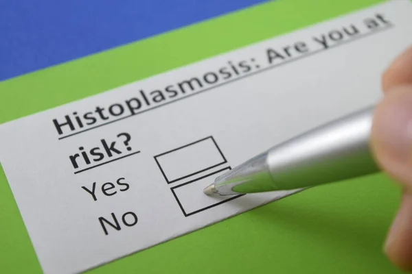 Dedo Está Respondiendo Pregunta Sobre Histoplasmosis — Foto de Stock