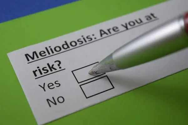 Dedo Responde Pregunta Sobre Meliodosis — Foto de Stock