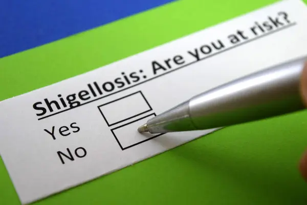 Dedo Responde Pregunta Sobre Shigelosis — Foto de Stock