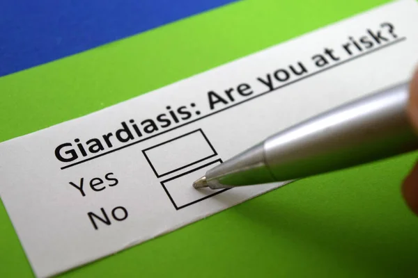 Dedo Responde Pregunta Sobre Giardiasis — Foto de Stock